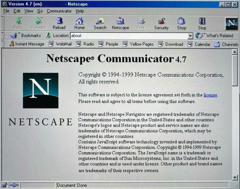 Screenshot Netscape-Navigator